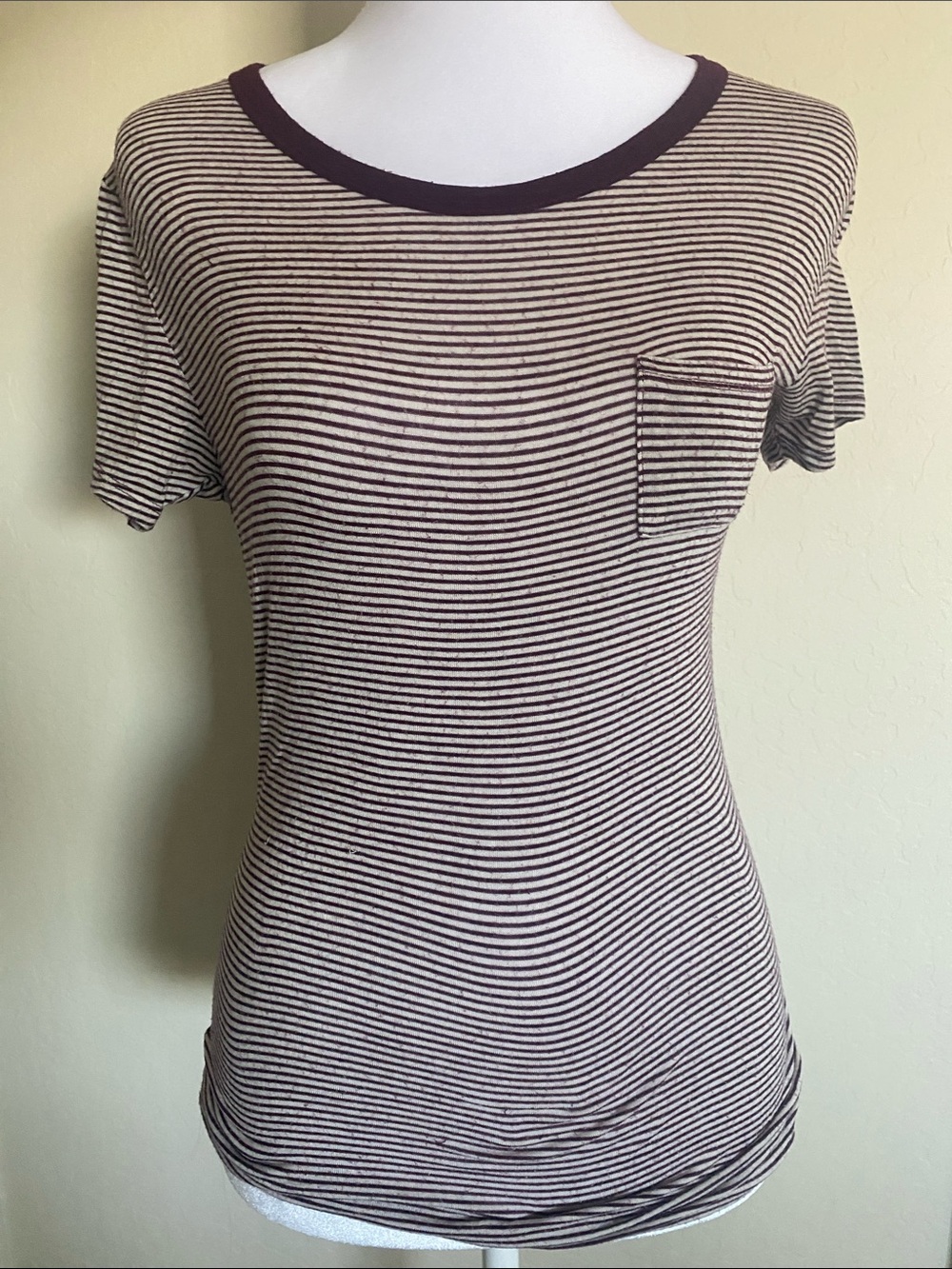 Junior’s Burgundy Striped Shirt